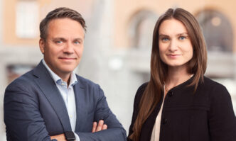 Martin Lippert og Sofia Lisa Dinesen hos GlobalConnect.
