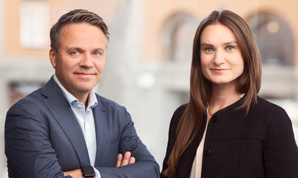 Martin Lippert og Sofia Lisa Dinesen hos GlobalConnect.
