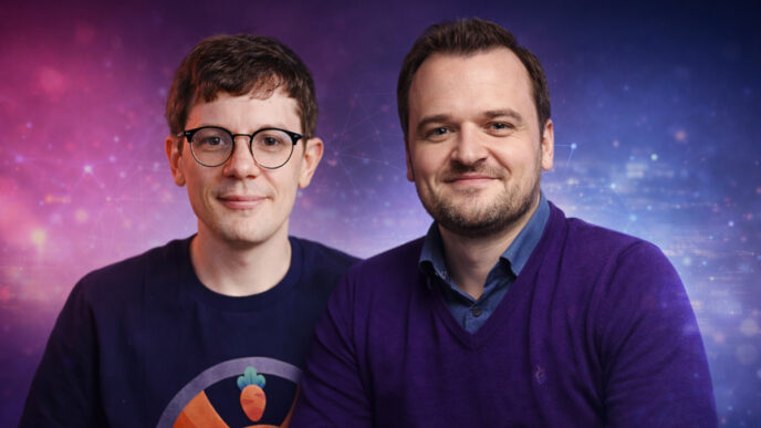 Dejan Grofelnik Pelzel, grunnlegger og administrerende direktør i bunny.net, og Joel Pihlajamaa, teknisk direktør og grunnlegger av UpCloud. | IT-bransjen