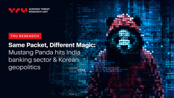 Illustration of cyberattack linked to Mustang Panda against banks and financial systems in Asia
