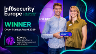 Konvu wins Cyber Startup Award 2026 at Infosecurity Europe with Lucas Masson and Kirsty Kelly