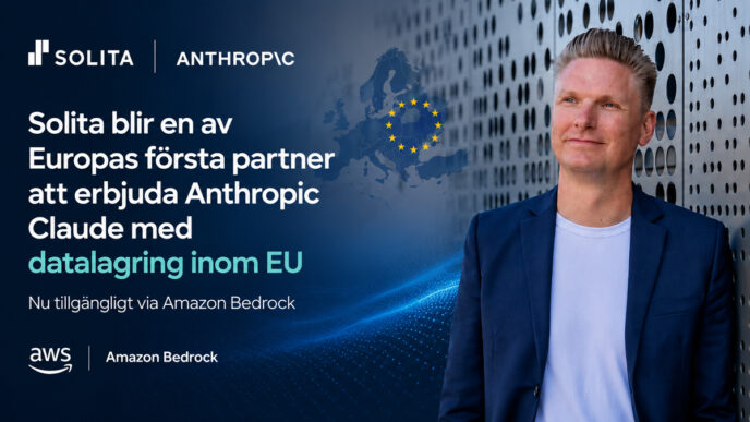 Ossi Lindroos, President and CEO at Solita, in connection with Solita becoming one of Europe's first partners to offer Anthropic's Claude AI models with data storage within the EU via Amazon Bedrock.
