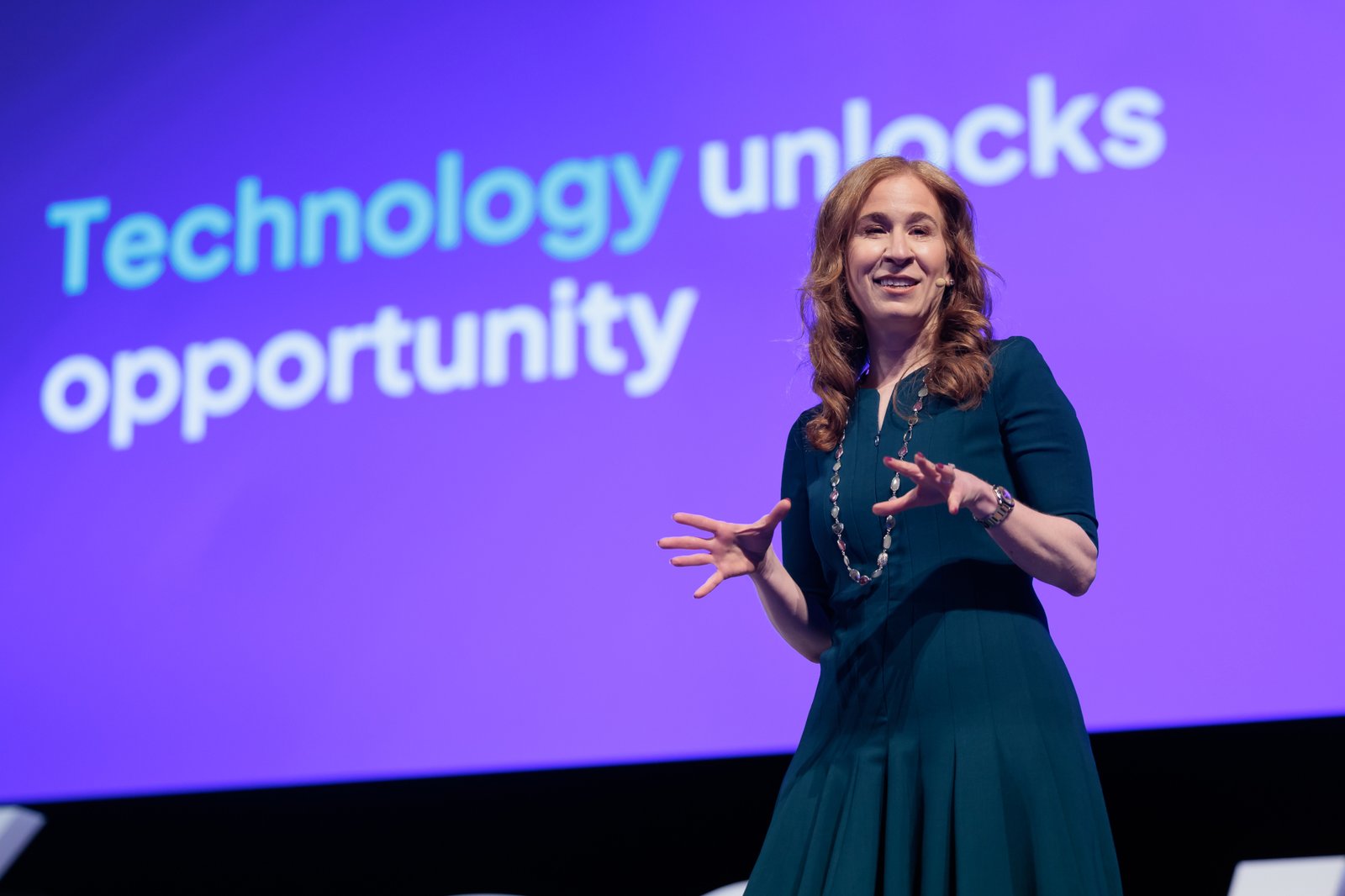 May be an image of 1 person and text that says 'Technology unlacks opportunity'