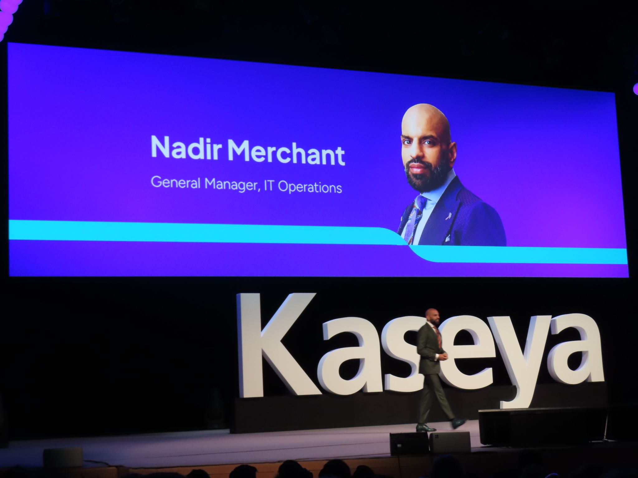 May be an image of 2 people and text that says 'Nadir Merchant General Manager, GeneralManager,TOperations IT Operations Kas Kaseya eya'
