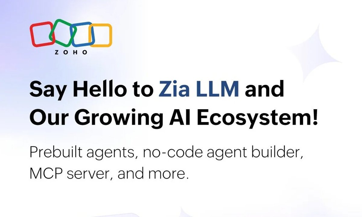 Zoho introduserer AI-modell: Zia LLM