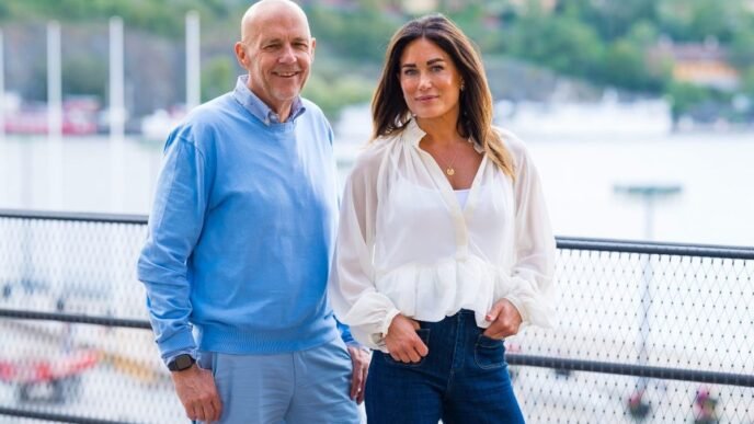 Retailexperten Michael Lemner (till vänster) och BizLabs Tanja Cronqvist ser dataöverlägsenhet i fysisk detaljhandel som en stor konkurrensfördel