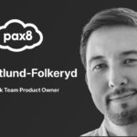 Eric Östlund från Pax8 talar på Pax8 Beyond 2025 i Amsterdam om AI och innovation