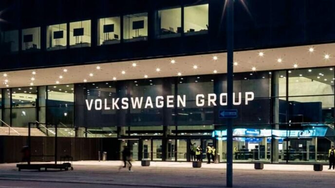 Volkswagen-koncernens högkvarter – relaterat till 8Base ransomware-attack och dataintrång.
