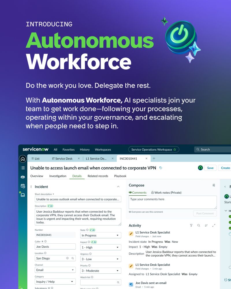 ServiceNow Autonomous Workforce – ServiceNow lanserar Autonomous Workforce med Moveworks | IT-Branschen