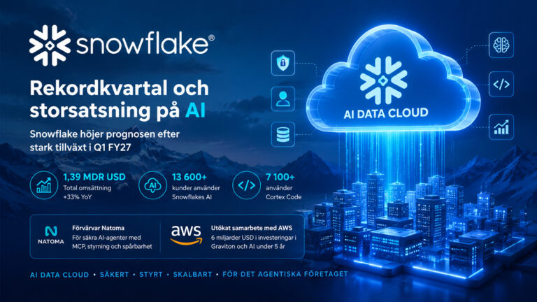 Snowflake AI Data Cloud im ersten Quartal des Geschäftsjahres 2027 mit Rekordwachstum und erweiterter AWS-Kooperation