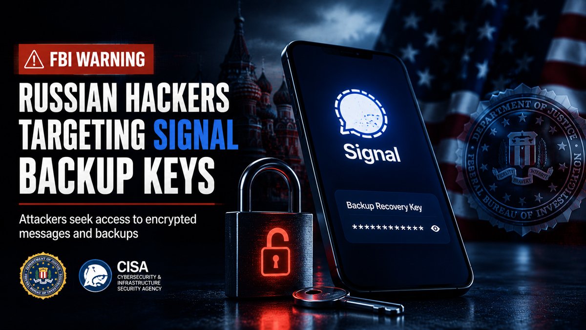 FBI varnar för att ryska hackare riktar attacker mot Signals säkerhetskopieringsnycklar för att få åtkomst till krypterade konversationer.