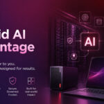 Lenovo Hybrid AI Advantage, jossa on yritystason tekoälyinfrastruktuuri, suojattu tekoäly, agenttinen tekoäly ja optimoitu tekoälyn päättely.