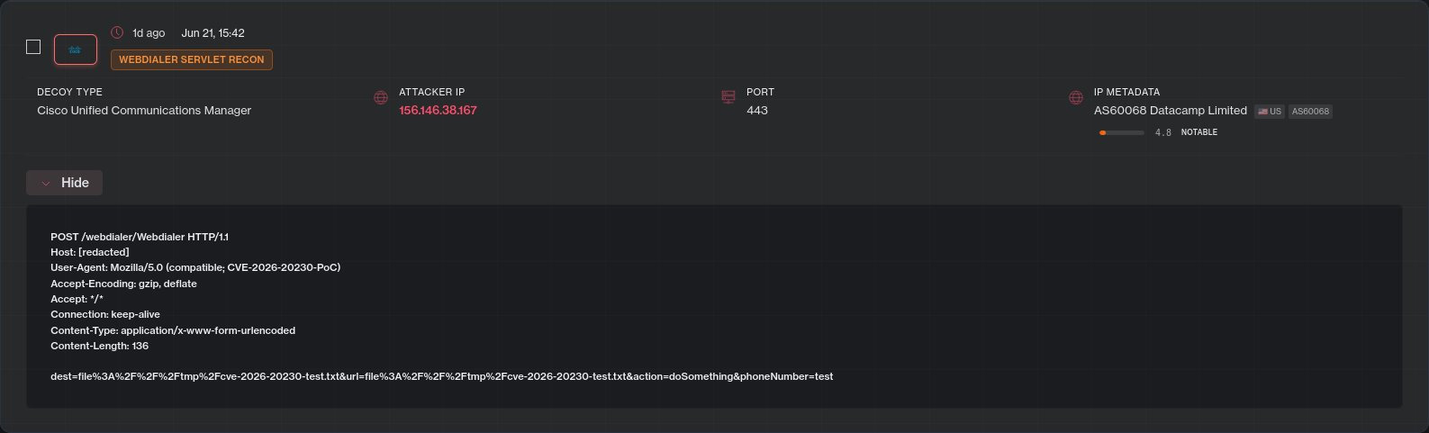 Cisco Cve Exploit | IT Industry Cisco CVE-2026-20230 exploit on honeypots