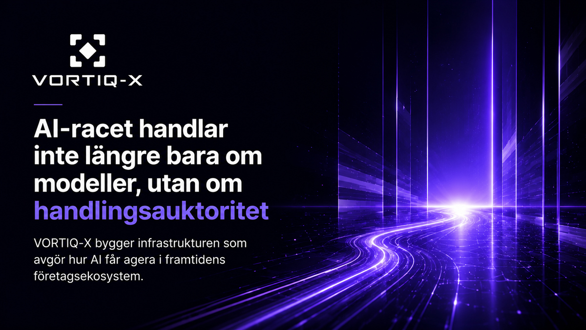 AI-kapløbet bevæger sig fra modelleringskapacitet til handlingsautoritet | IT-branchen VORTIQ-X visualiserer den næste fase inden for virksomhedens AI, hvor fokus skifter fra AI-modeller til handlingsautoritet gennem et sikkert og modelneutralt kontrollag for AI-initierede handlinger.
