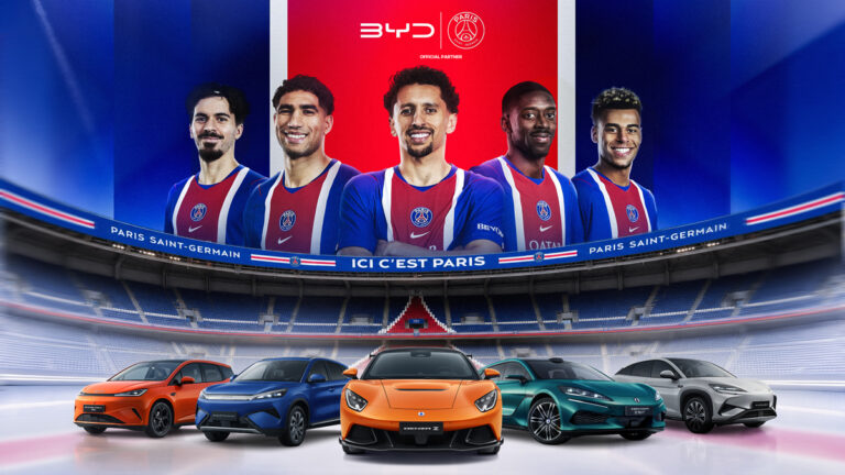BYD Group bliver officiel bilpartner for Paris Saint-Germain i et treårigt globalt partnerskab med BYD og DENZA.
