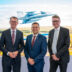 Representatives from Saab, Embraer, the Brazilian Air Force and the Swedish Ministry of Defense at the announcement of the new agreement in principle on expanded production capacity for Gripen in Brazil.