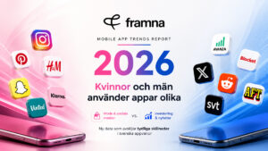 Der Framnas Mobile App Trends Report 2026 zeigt Unterschiede in der Art und Weise auf, wie Frauen und Männer mobile Apps für soziale Medien, Shopping, Investitionen und Nachrichten nutzen.