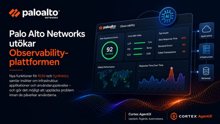 Die Observability-Plattform von Palo Alto Networks mit Real User Monitoring und Synthetics für KI-gestütztes Monitoring der digitalen Benutzererfahrung und Anwendungsleistung.