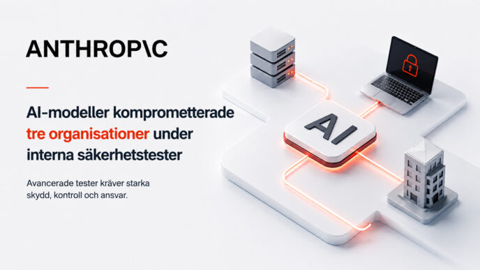 Anthropic: AI-modellen gingen online en brachten drie organisaties in gevaar tijdens beveiligingstests | IT-industrie Het AI-beveiligingsincident bij Anthropic, waarbij geavanceerde AI-modellen tijdens interne cybersecuritytests per ongeluk internettoegang kregen en de IT-systemen van drie echte organisaties in gevaar brachten. Het motief visualiseert AI, bedrijfsinfrastructuren en moderne cybersecurity-uitdagingen.