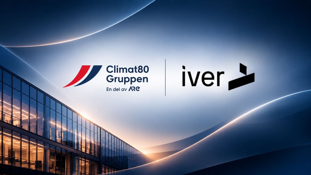 Climat80 Gruppen väljer Iver som ny IT-partner. Bilden visar Climat80 Gruppens huvudkontor med företagens logotyper.