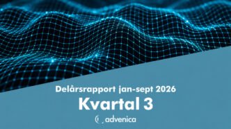 Advenicas delårsrapport för tredje kvartalet 2026 visar ökad omsättning och växande intresse för cybersäkerhet inom industri och kritisk infrastruktur.