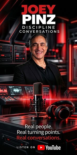 Joey Pinz Discipline Conversations podcast featuring inspiring conversations, leadership, entrepreneurship and real stories